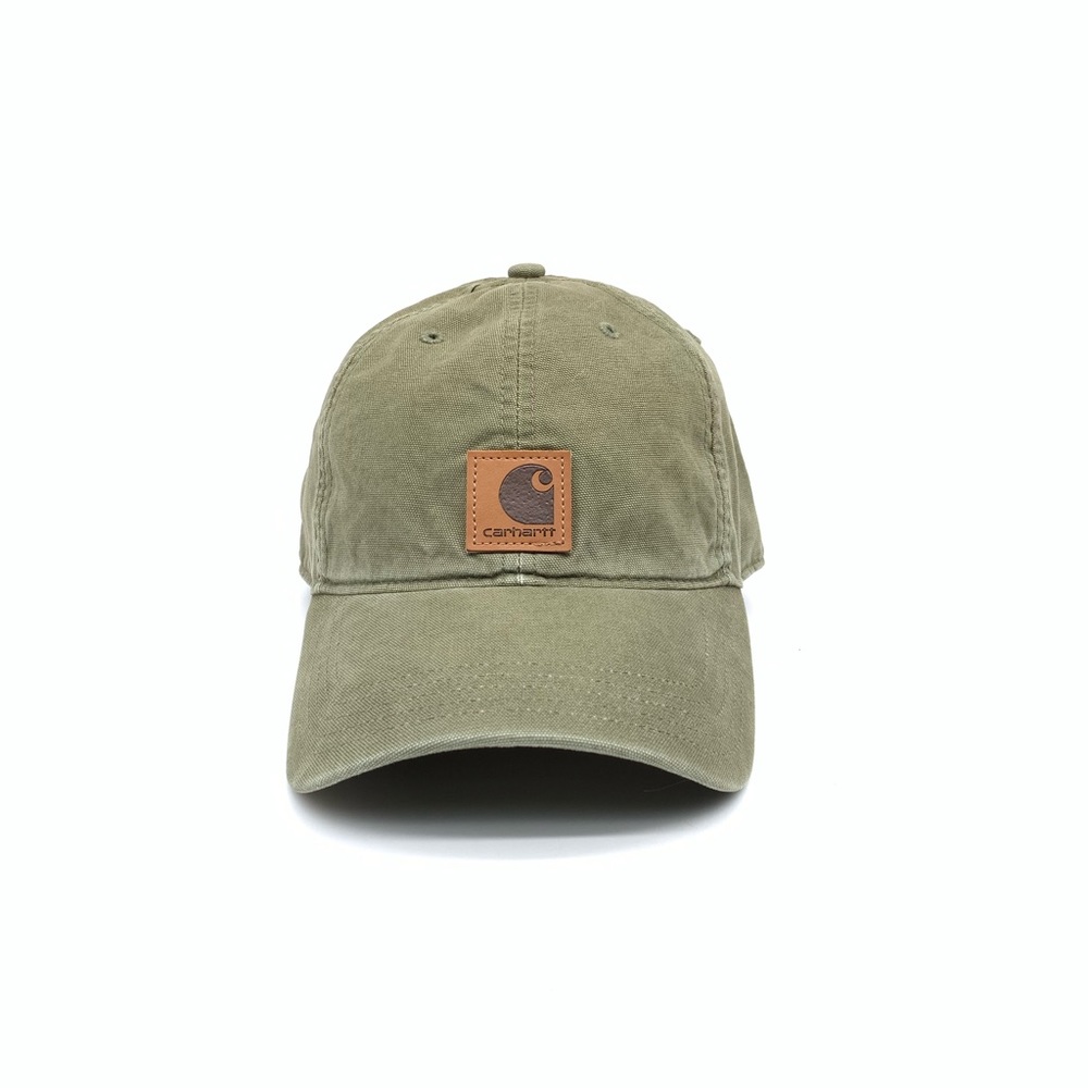 Carhartt Olive Green Velcro Strap-Back Hat
